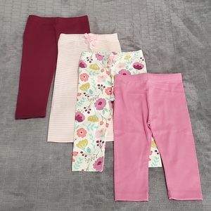 NWOT Touched by Nature Pack of 4 Baby Girl Leggings